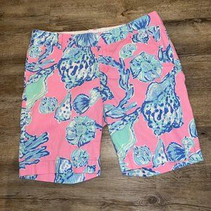 Lilly Pulitzer Chipper Short Pink Pout Barefoot Princess Sz 12 - GREAT CON…